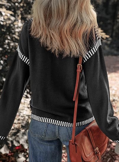 Contrast Sleeve Sweater