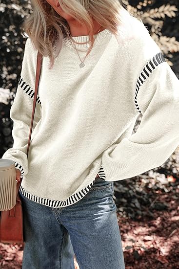 Contrast Sleeve Sweater