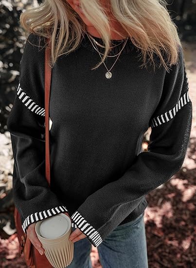 Contrast Sleeve Sweater