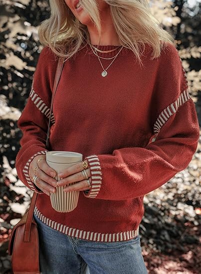 Contrast Sleeve Sweater