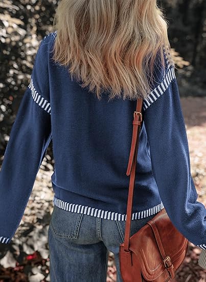 Contrast Sleeve Sweater