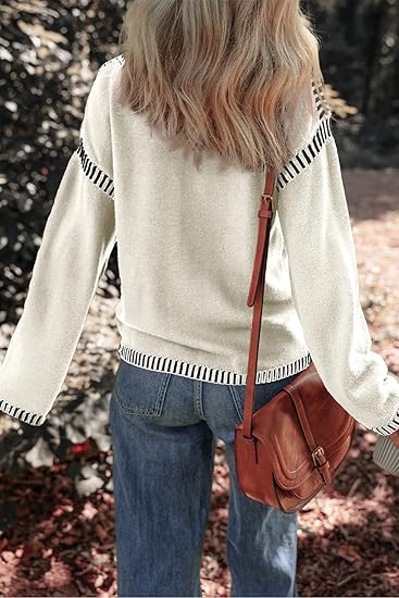 Contrast Sleeve Sweater