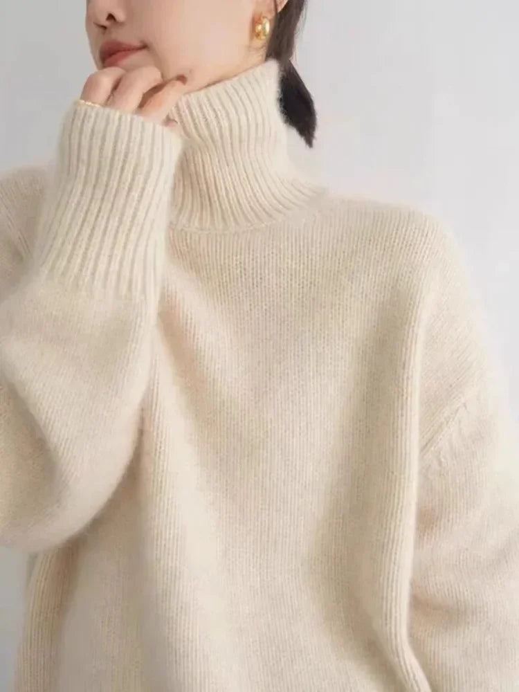 Knitted Polo Neck Sweater