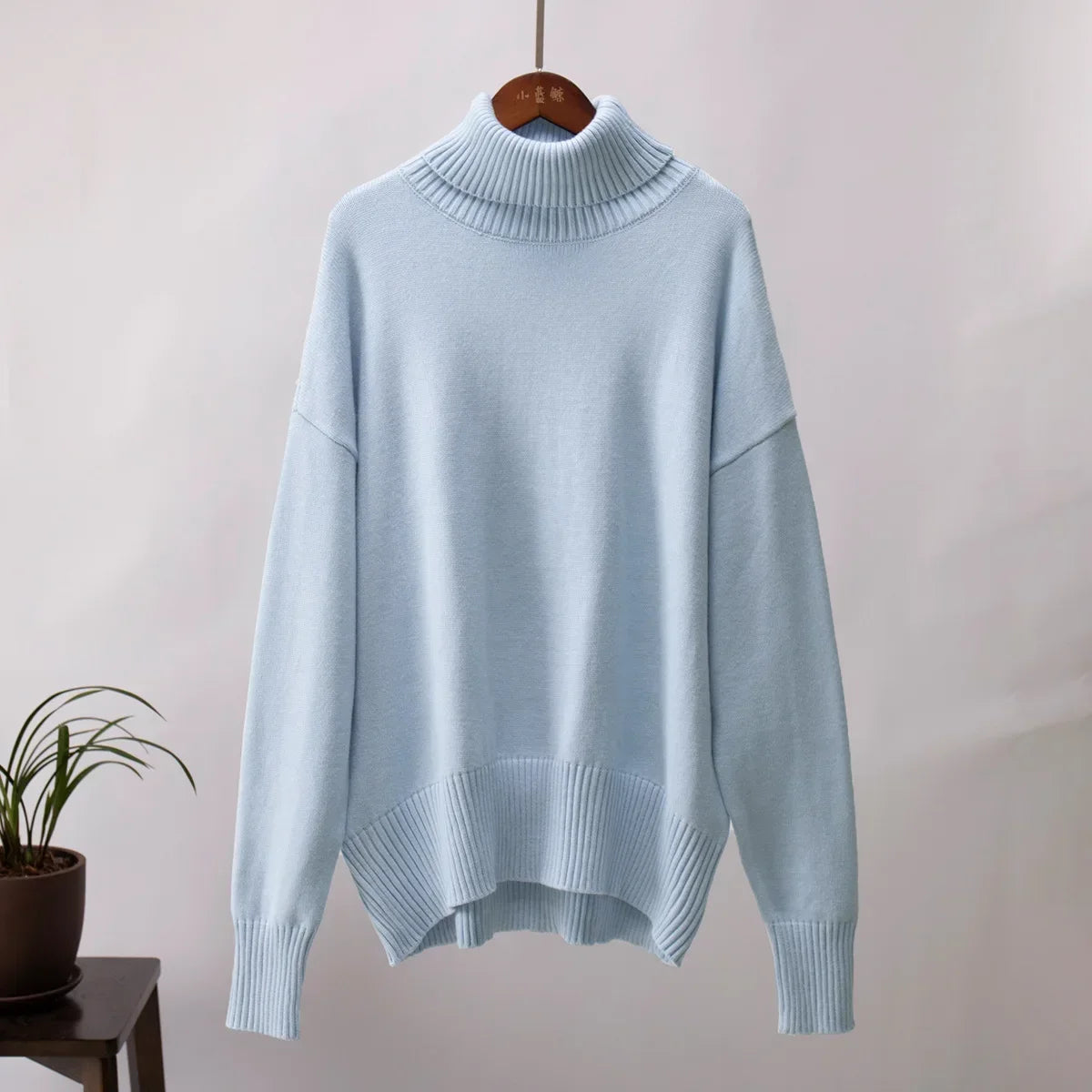 Knitted Polo Neck Sweater