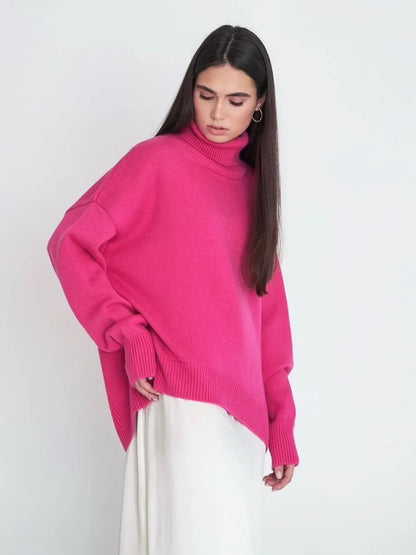 Knitted Polo Neck Sweater