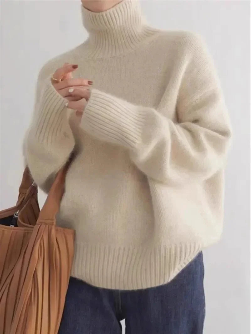 Knitted Polo Neck Sweater